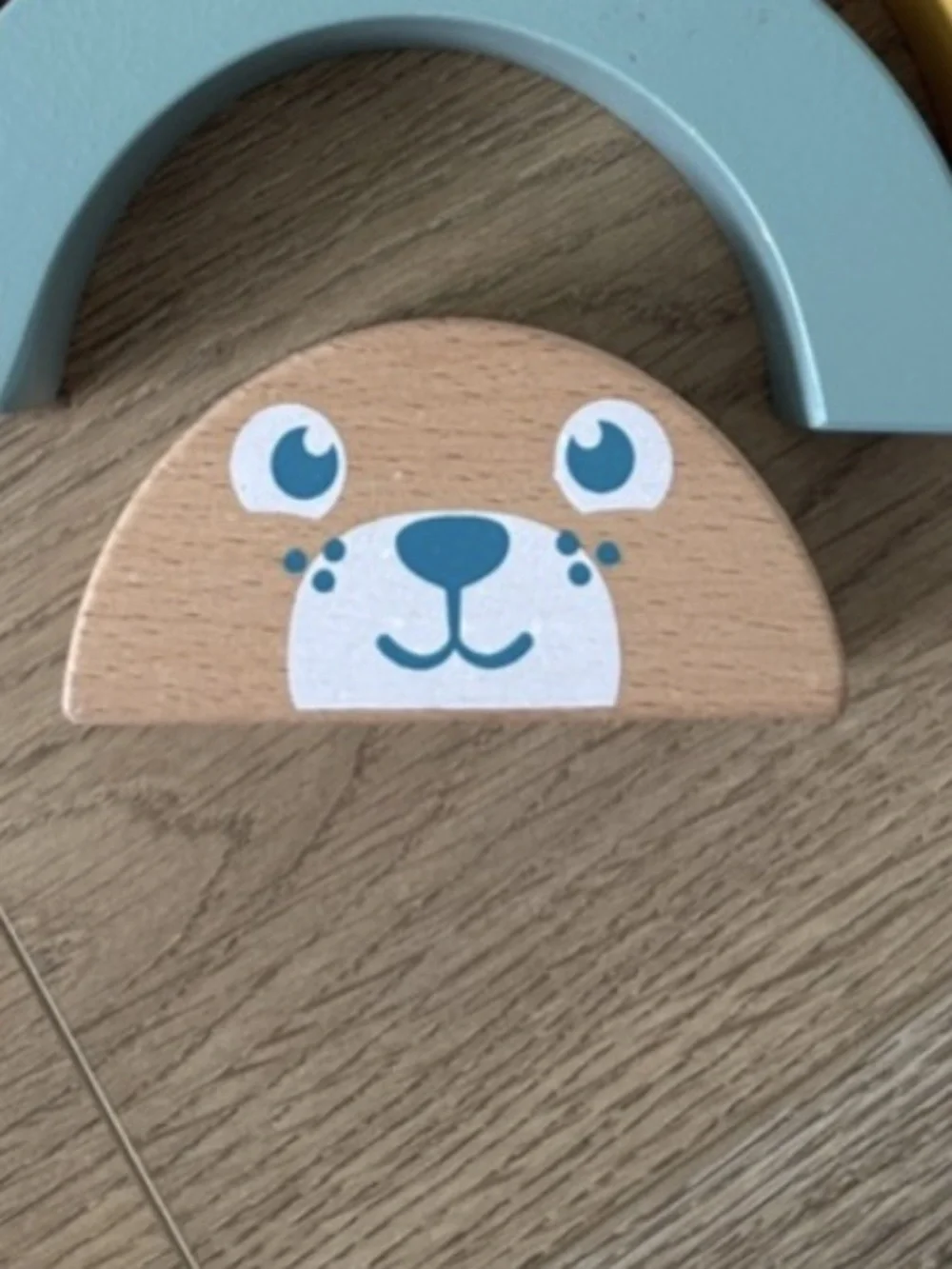 Wooden Bear Stacking Rainbow Toy kids